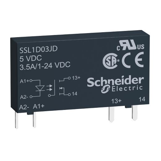 SSL1D03BD, Solid state slim relay SSL, 3.5A, DC switching, input 15..30V DC, output 1..48V DC