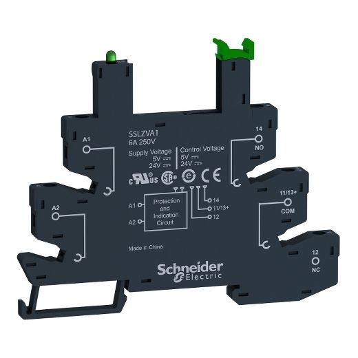 SSLZVA1, Socket SSL, screw clamp, 6A, 5..24V DC, for relay SSL