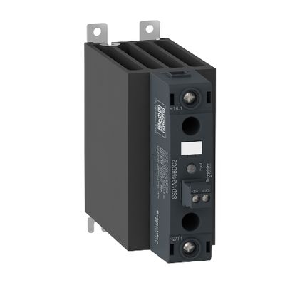 SSD1A360BDC2, Solid state DIN rail mount relays SSD1, 60A, input 4..32V DC, output 48..600V AC