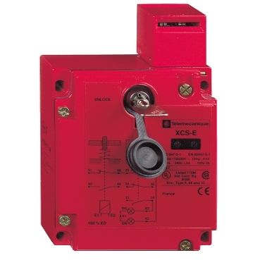 XCSE7312, Safety switch XCS, metal XCSE, 2NC+1NO, slow break, M20, 24V AC/DC