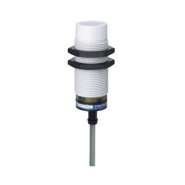 XT230A1PAL2, Capacitive proximity XT2, M30, plastic, Sn=15mm, PNP, 1NO, 12..24V DC, cable 2m