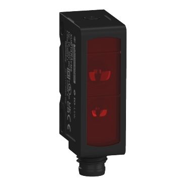 XUMTARAYM8, Photoelectric sensors XUM, transparent reflex, Sn=2m, PNP/NPN, 1NO+1NC, 12..24V DC, IO-Link, M8