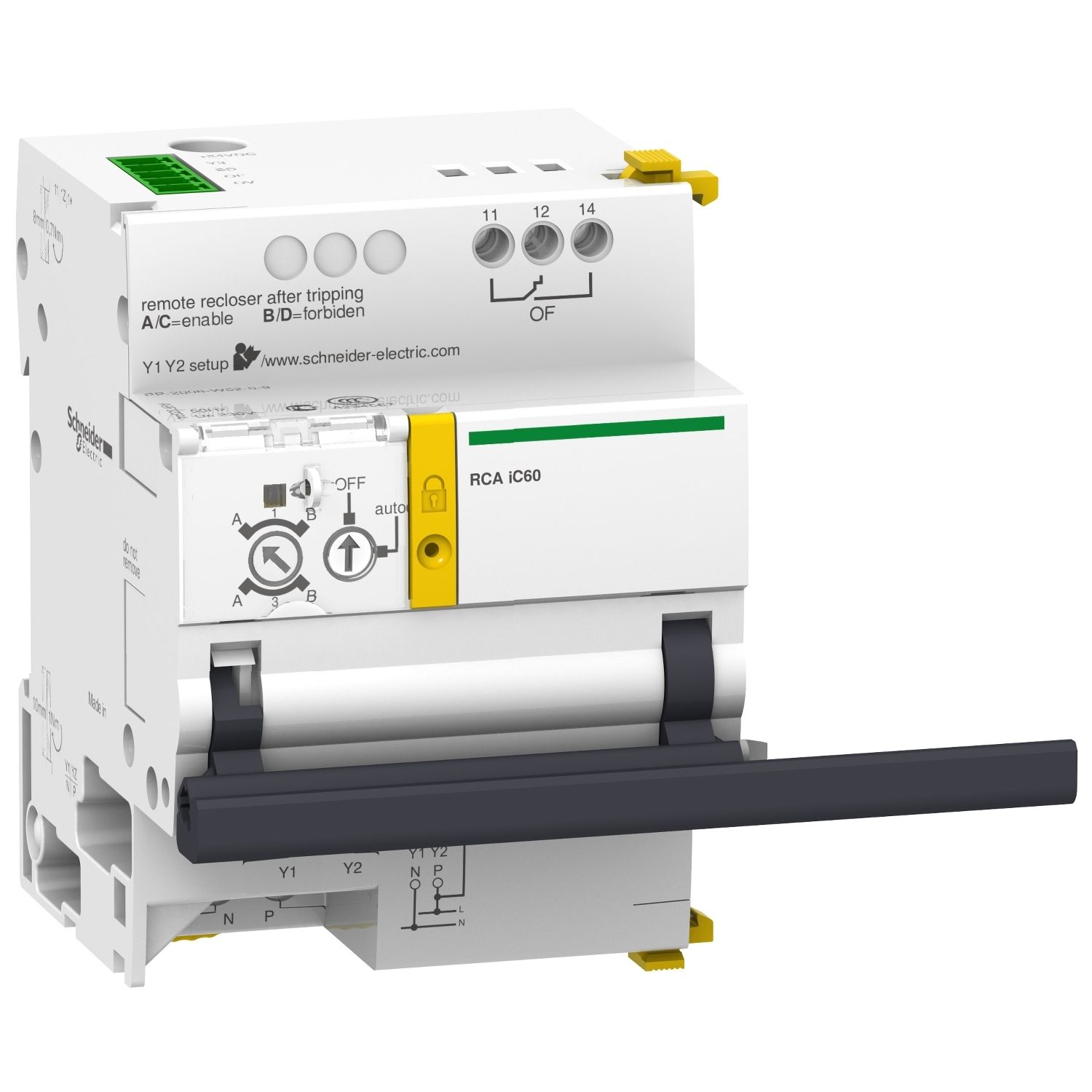 A9C70124, Remote control auxiliary iC60, 3/4P installations with Ti24 interface