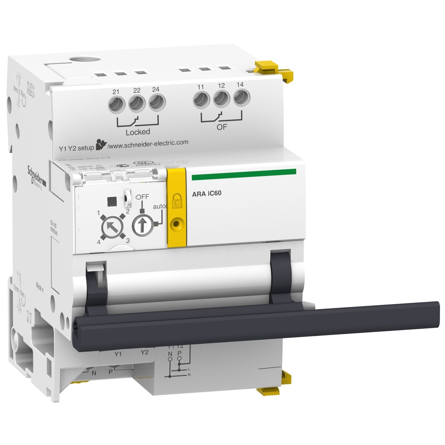 A9C70134, Automatic recloser auxiliary iC60, 3/4P installations, 4 programs