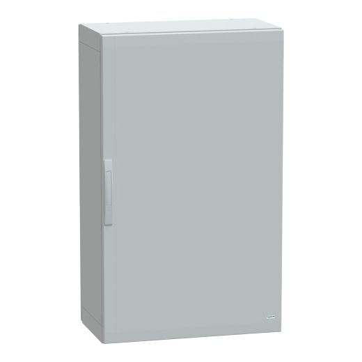 NSYPLA1274G, Floor standing polyester enclosure PLA, plain door, 1250x750x420mm, IP65, IK10