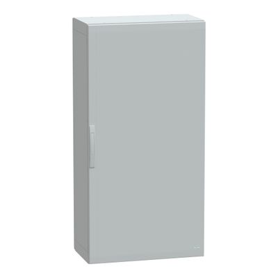NSYPLA1574G, Floor standing polyester enclosure PLA, plain door, 1500x750x420mm, IP65, IK10