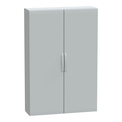 NSYPLA15103G, Floor standing polyester enclosure PLA, plain door, 1500x1000x320mm, IP65, IK10