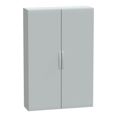 NSYPLA15103G, Floor standing polyester enclosure PLA, plain door, 1500x1000x320mm, IP65, IK10