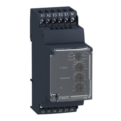 RM35UA11MW, Over and undervoltage relay RM35, 5A, 2CO, 0.3..30s,  0.05..5V, 24..240V AC/DC coil