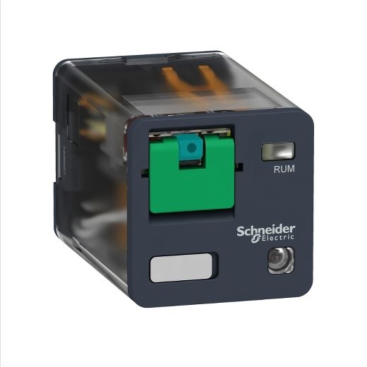 RUMC22BD, Universal plug-in relay RUM, 10A, 2CO, LED, 24V DC