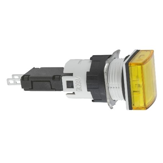 XB6CV5BB, Pilot light XB6, Ø16, square, plastic, yellow, LED, 12..24V AC/DC