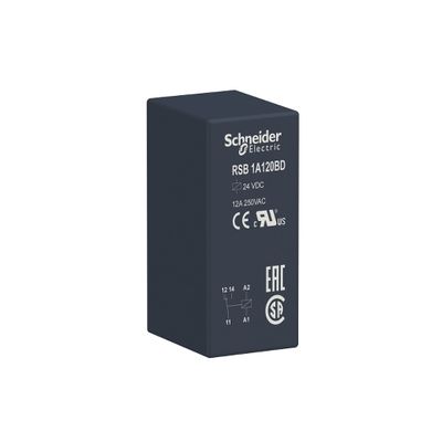RSB1A120BD, PCB interface plug-in relay RSB, 12A, 1CO, 24V DC