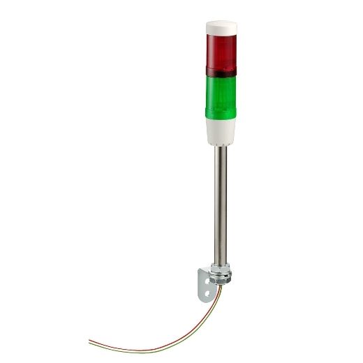 XVMB2RGSSB, Iindicator bank with buzzer XVM, 2 illuminated units, Ø45, 24V AC/DC, RG