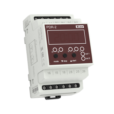 PDR-2A, Programmable digital relay LED display PDR, 0.1s..100hrs, 2CO, 12..240V AC/DC