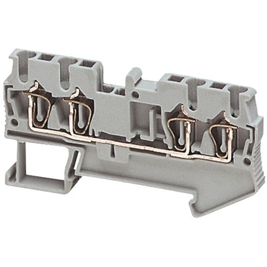 NSYTRR24, Terminal block Linergy NSYTRR, passthrough, 2.5mm², 24A , single-level, 2x2, spring, grey