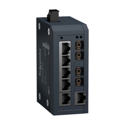 MCSESU083F2CU0, Networking switch MCS, standard unmanaged, 6 ports for copper, 2 ports for multimode fiber optic