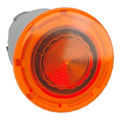 ZB4BW453, Illuminated push button ZB4, Ø22, metal, orange mushroom, spring return