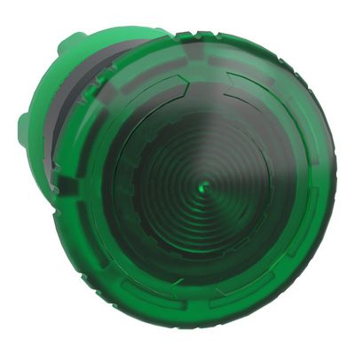 ZB5AW733, Illuminated emergency stop switch ZB5, Ø22, plastic, green mushroom 40mm, turn to release