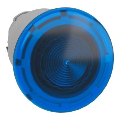 ZB4BW463, Illuminated push button ZB4, Ø22, metal, blue mushroom, spring return