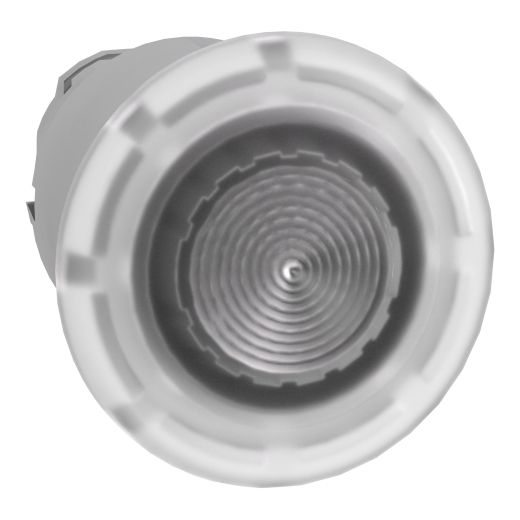 ZB4BW413, Illuminated push button ZB4, Ø22, metal, white mushroom, spring return