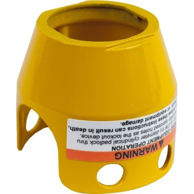 ZBZ1605, Padlockable guard for mushroom head 40mm, metal, yellow