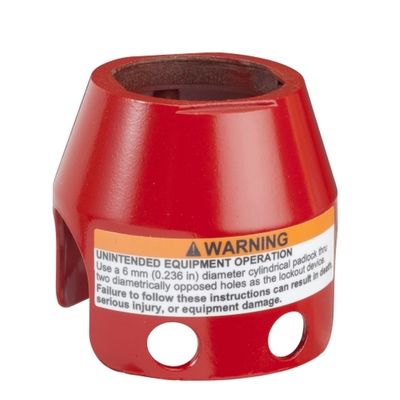 ZBZ1604, Padlockable guard for mushroom head 40mm, metal, red