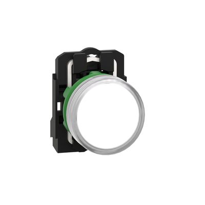 XB5AVB1, Pilot light XB5, Ø22,plastic, white, LED, 24V AC/DC