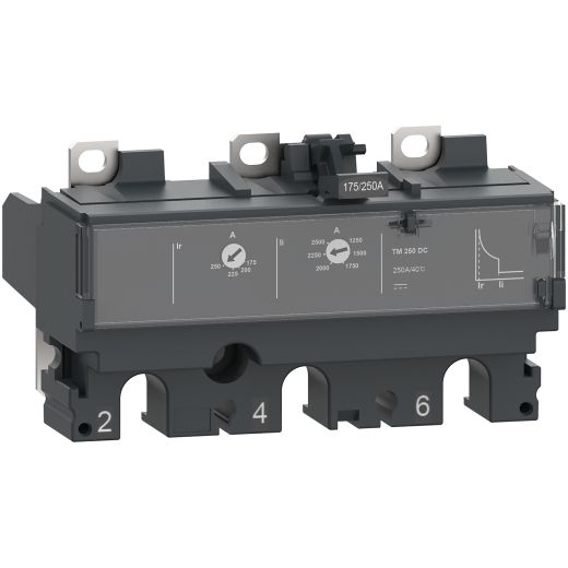 C253TM200D, ComPacT NSX250S DC, Trip unit, TM200DC, 3 poles, 200A