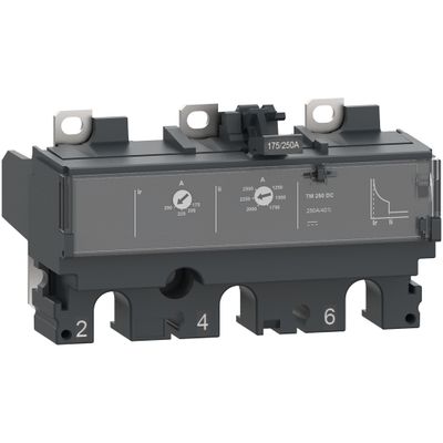 C253TM200D, ComPacT NSX250S DC, Trip unit, TM200DC, 3 poles, 200A
