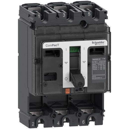 C25S3D, MCCB, ComPacT NSX250S DC, 100kA/750VDC, 3 poles, 250A frame