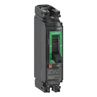 C10F1TM063, MCCB, ComPacT NSX100F AC/DC, 36kA/250VDC, 1 poles, TMD trip unit 63A