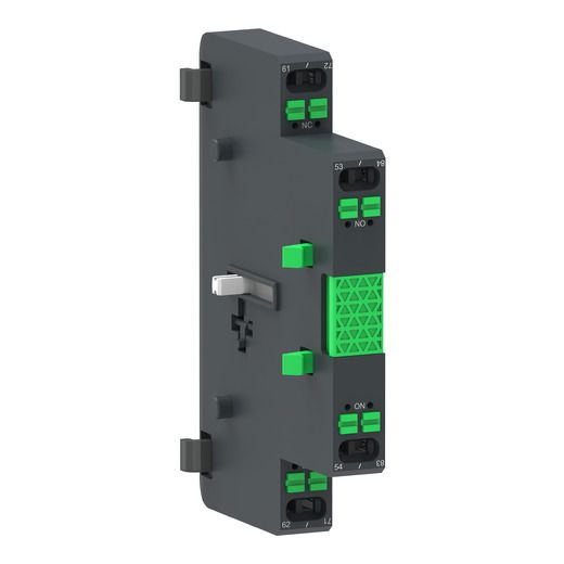 LAG8N113, Auxiliary contact block TeSys Giga LAG, 1NO+1NC, side mounting, push-in terminals