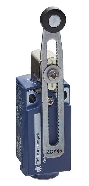 XCKP2145P16, Limit switch XCK, thermoplastic plastic roller lever variable length, 1NC+1NO, snap, M16