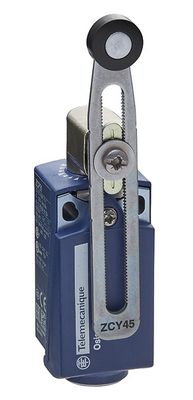 XCKP2145P16, Limit switch XCK, thermoplastic plastic roller lever variable length, 1NC+1NO, snap, M16