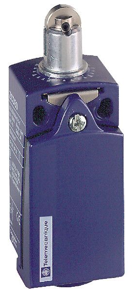XCKD2102P16, Limit switch XCK, steel roller plunger, 1NC+1NO, snap, M16
