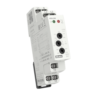 HRN-54N, 3-phase+N voltage monitoring relays HRN, 1CO, 0.1..10s, 172..287V, adjustable