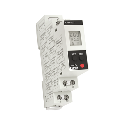 CRM-100, Multifunction Digital timer relay with LCD display CRM, 0.1s..999hrs, 1CO, 24..240V AC/DC