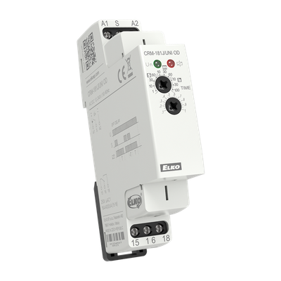 CRM-181J/UNI-OD, Signal OFF timer relay CRM, 0.1s..10hrs, 1CO, 12-240V AC/DC