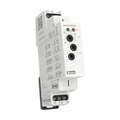 CRM-91H/UNI, Multifunction timer relay CRM, 0.1s..10days, 1CO, 12-240V AC/DC
