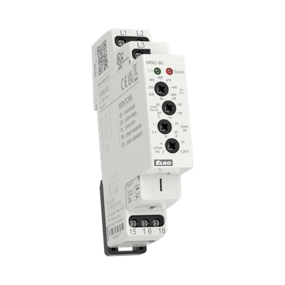 HRN3-80, 3-phase multifuction voltage monitoring relays HRN3, 1CO, 0.3..30s, 208..480V, adjustable