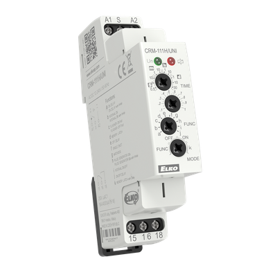 CRM-111H/UNI, Multifunction timer relay CRM, memory, 50ms..30days, 1CO, 12..240V AC/DC