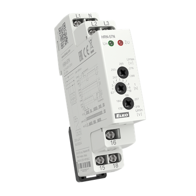 HRN-57N, 3-phase+N voltage monitoring relays HRN, 1CO, 0.1..10s, 172..287V, adjustable