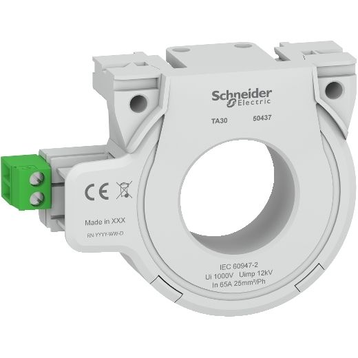 50437, Closed toroid for residual current protection TA, 30mm, 65A
