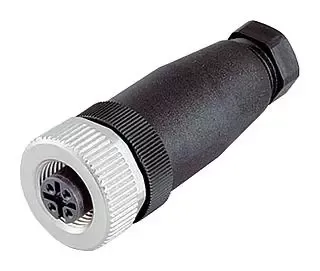 XZCC12FDM40B, Female connector XZCC, M12, 4 pin, straight, cable gland Pg 7