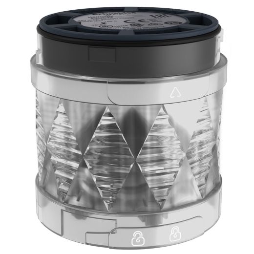 XVUC27, Illuminated LED unit XVU, Ø60, steady, clear, 24V AC/DC, IP65