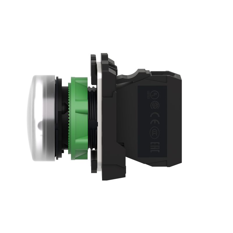 XB5AVM1, Pilot light XB5, Ø22, plastic, white, LED, 230..240V AC