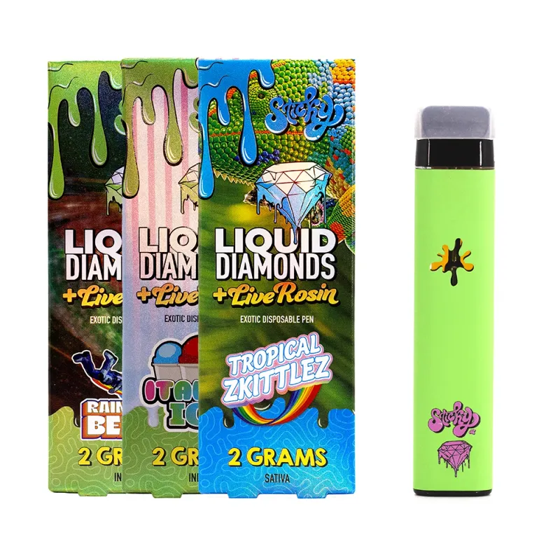 Sticky Stickz Diamonds and Rosin Disposable Vape 2g