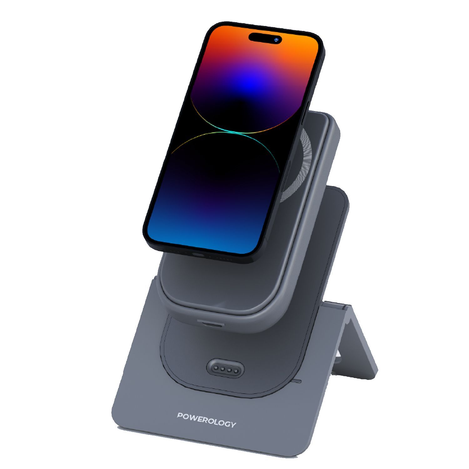 Powerology Magsafe Combo 15W ( Powerbank + Charging Stand ) PD 20W