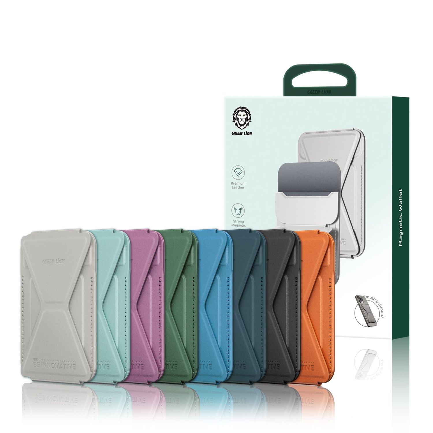 Green Lion Magnetic Wallet