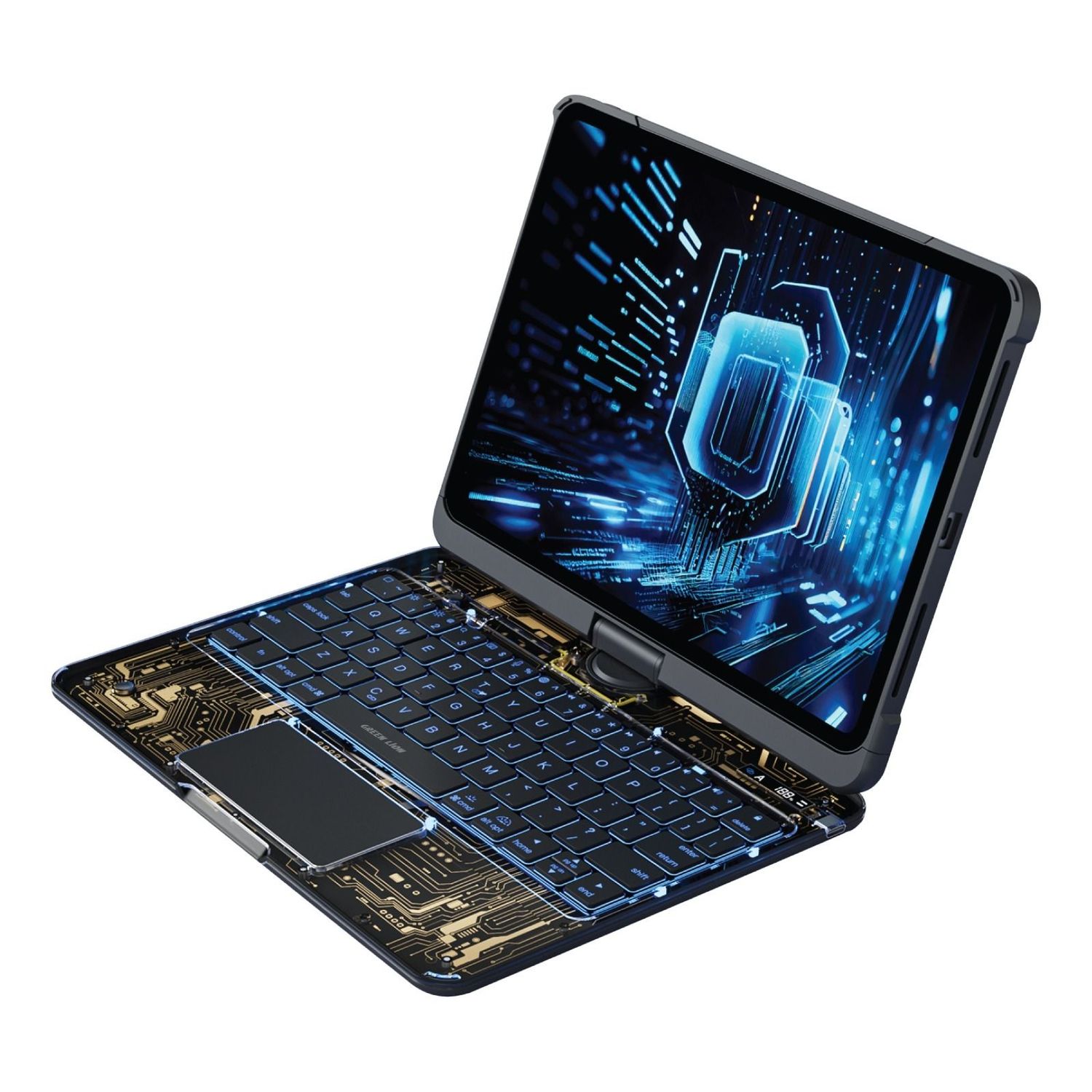 Green Lion Transparent Magic Keyboard Case